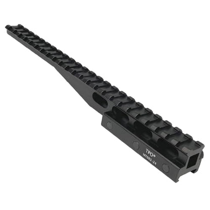 24-Slot Picatinny Rail Riser Mount (1"/0.83"/0.5" Height), 10" Length Flat Top Mount Adapter and Optics Riser Mount - style: Medium - 0.83"