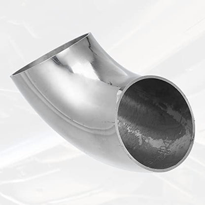X AUTOHAUX 2pcs OD 2 Inch 90 Degree Mandrel Bend Elbow SS304 Stainless Steel Bend Tube Exhaust Elbow Pipe for Car Modified Exhaust System 2" Piping Silver Tone - size: 2"