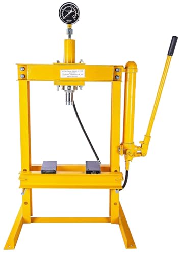 Hydraulic Shop Press with Pressure Gauge [10-Ton]