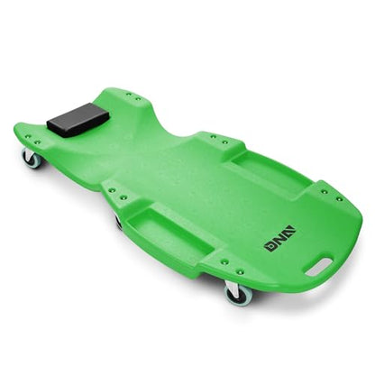 DNA MOTORING TOOLS-00240 48 Inches Heavy-Duty Low-Profile Roller Automotive Creeper with Padded Headrest, Green - color: Green, size: 48 Inches