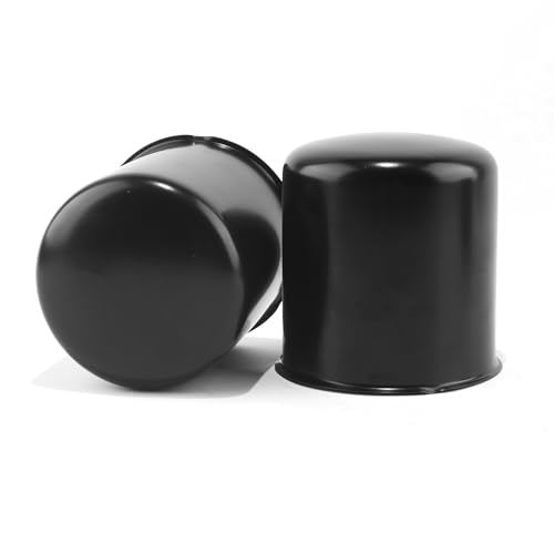 2Pcs 3.27" OD 3.56" H Domed Style Trailer Wheel Center Caps for Rim - color: Matt Black, size: 3.27" OD 3.56" H