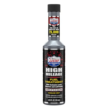 Lucas Oil 5.25 Oz. High Mileage Fuel Treatment - 1 Each