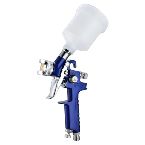 Osilly Car Touch Up Spray Gun with 1 mm Nozzle, Vehicle Spraying Gravity Feed Paint Sprayer Include 125ml Capacity Cup, Auto Air Spray Paint Gun, Universal for Motorhome Automobile Truck (Blue) - color: Blue, size: 1mm