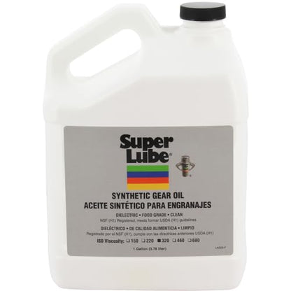 Super Lube 54301 Synthetic Gear Oil ISO 320, 1 gal Bottle,Translucent - size: ISO 320 - 1gal Bottle