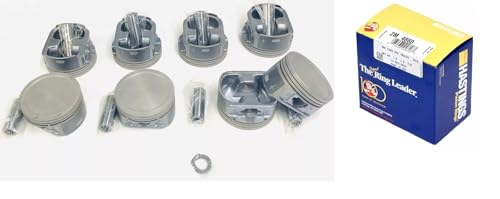 Set of 8 pistons and rings kit compatible with 2003-09 Chevy GM 6.0L (364) V8 OHV 16 LQ4 L76 LYC. Click on over size needed before placing in Cart!! (.030 4.030" bore diameter)