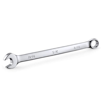 SK 7/16” Combination Wrench, SAE, Premium CR-V Steel - size: 7/16"