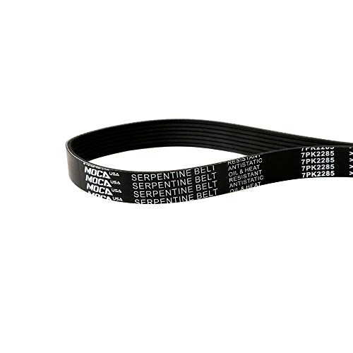 MOCA 7PK2285 EPDM Serpentine Belt Fit 05-15 for Toyota Tacoma 2.7L & 93-95 for Jeep Grand Cherokee 5.2L & 93 for Jeep Grand Wagoneer 5.2L - size: 7PK2285