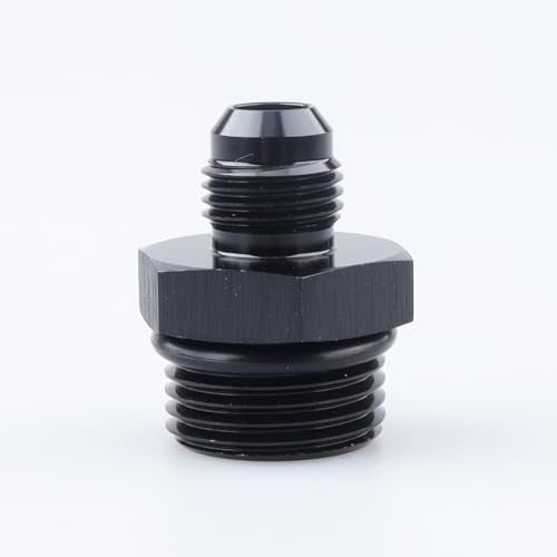 AC PERFORMANCE -6 AN Male Flare to -10 ORB Fitting Aluminum Black - color: Black, size: 6AN to 10AN ORB