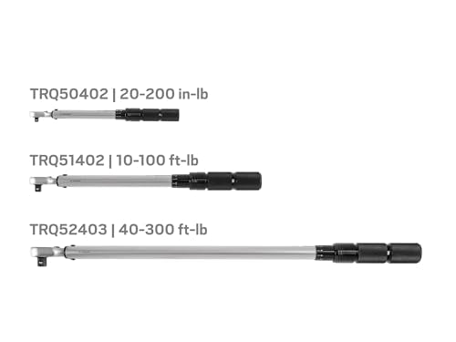 TEKTON 1/4, 3/8, 1/2 Inch Drive Micrometer Torque Wrench Set | TRQ95902 - size: 1/4, 3/8, 1/2 in.