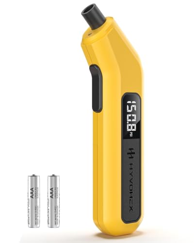 HYVOHEX Digital Tire Pressure Gauge 200 PSI for Car,RV,Truck,Bike - color: Yellow
