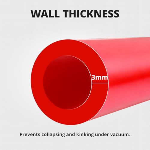 EVIL ENERGY 3/8 Silicone Vacuum Tubing Hose Line 10FT 130PSI Max Pressure Red (10mm ID) - color: Red, size: 3/8 10FT