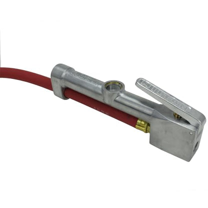 New & Improved - Tire Inflator Gauge with Dual Head Air Chuck 15” Air Hose 10-160 PSI