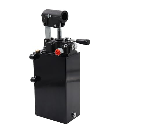 Spare Parts Holland - Double Acting Hydraulic Piston Hand Pump with Release Knob, Hand Operated Hydraulic Pump 3/8" NPTF Ports (1.5 CID 3 Qrt Tank (0.80 Gal) - style: 1.5 CID 3 Lt. tank (0.80 Gal)