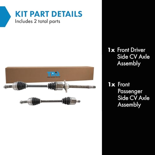 TRQ Front 2 Piece CV Axle Shaft Assembly Set - style: CSA64053
