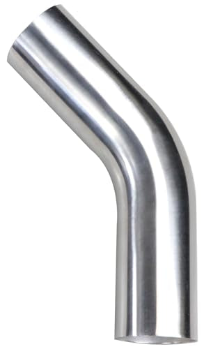 2.5" (63mm) OD 45 Degree Aluminum Elbow Pipe Intercooler Pipe Air Intake Tube, 1.5D Radius, Aluminum Alloy Tube High polished - color: 45 Degree, size: OD 2.5" (63mm)