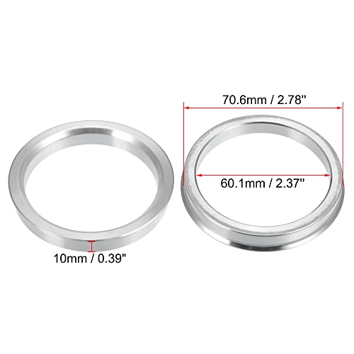 X AUTOHAUX 4pcs Aluminium Alloy Hub Centric Rings Wheel Bore Center Spacer - size: 60.1mm