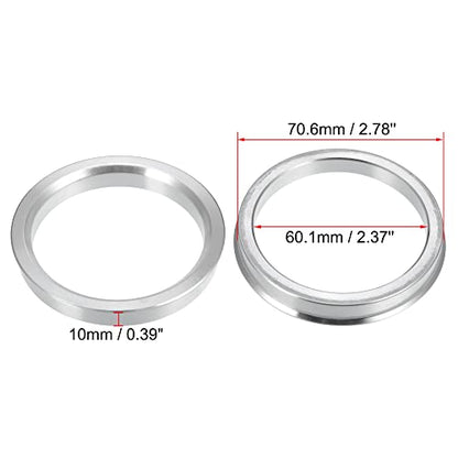X AUTOHAUX 4pcs Aluminium Alloy Hub Centric Rings Wheel Bore Center Spacer - size: 60.1mm