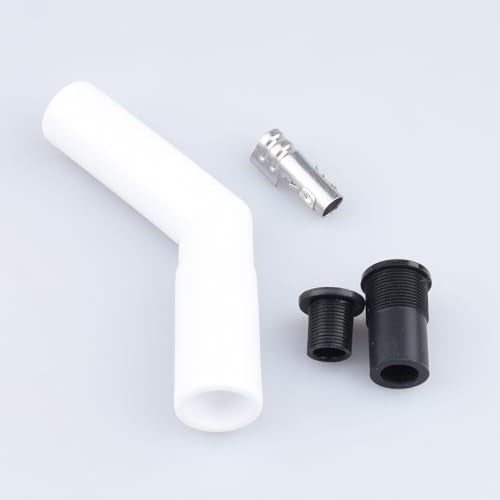 AC PERFORMANCE 45 Degree Ceramic Spark Plug Boot Kit White - color: White, size: 45 Degree - 1PC