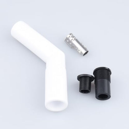 AC PERFORMANCE 45 Degree Ceramic Spark Plug Boot Kit White - color: White, size: 45 Degree - 1PC