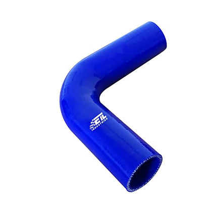 1.5" ID, 7" Leg Length 90 Degree Elbow Silicone Coupler Hose, 4-Ply Reinforced Universal Silicone Pipe Hose Turbo Intake Tube Intercooler Piping Blue - color: Blue, size: 1.5" ID