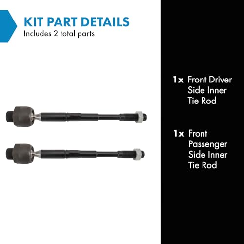 TRQ Front Inner Tie Rod Set 2 Piece - style: PSA73925