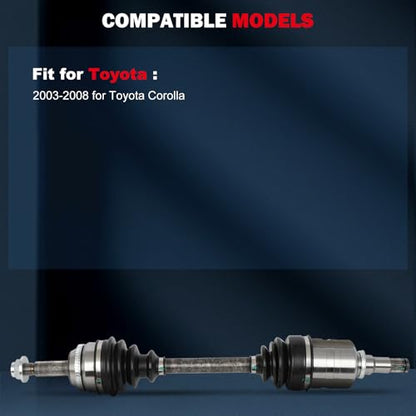 CCIYUFront- CV Axle Shaft Assembly for Toyota for Corolla 2003-2008 665218 - size: 17-9894