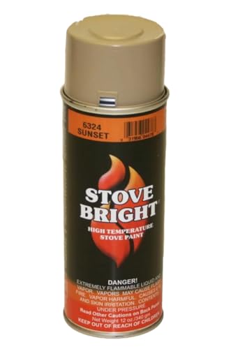 Stove Bright High Temp Spray Paint, Metallic, Up To 1200 Degrees, 12 Ounce (Pack of 1), 6324 - Sunset - color: 6324 - Sunset