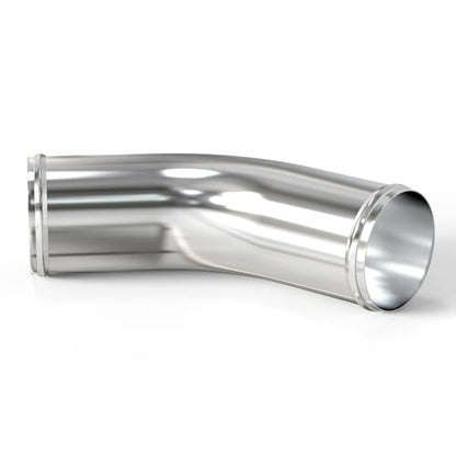 GASHER 1PCS 45 Degree Elbow Aluminum Alloy Tube Intercooler Pipe Air Intake Tube 3.5"OD, Leg Length 12" (300mm) with Bead Roll - color: 45 degree（With Clamps）, size: 3.5"OD (1 PC)