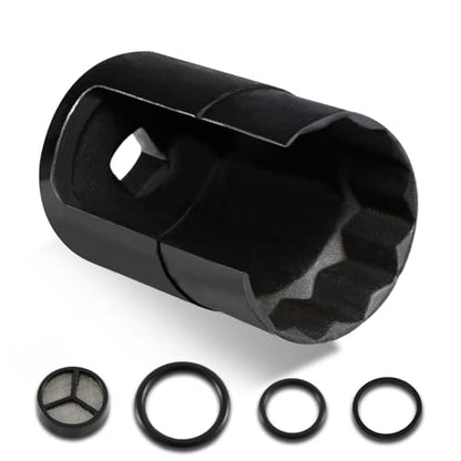 6.0 IPR Valve Socket with Seal kit Injector Pressure Regulator Valve Removal Tool 3/8" Drive Compatible with Ford 6.0L Vehicles F-250 F-350 F-450 E-350 E-450 Super Duty Excursion Replace# 3C3Z9H529A