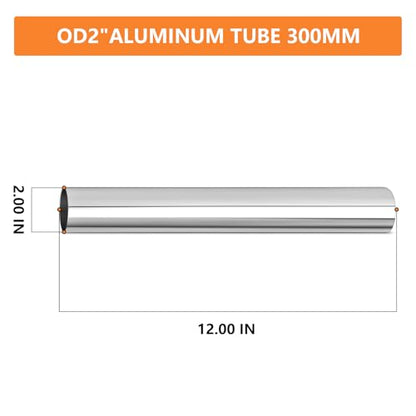 GASHER 2Pcs Straight Aluminum Alloy Tube Intercooler Pipe Air Intake Tube 2"OD Length 12"(300MM) - color: straight, size: 2"OD (2 PCS) 12"