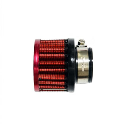 Auto Car Universal Rubber End Clamp on 25mm 1" Intake Air Filter with Adjustable Clamp (Red)