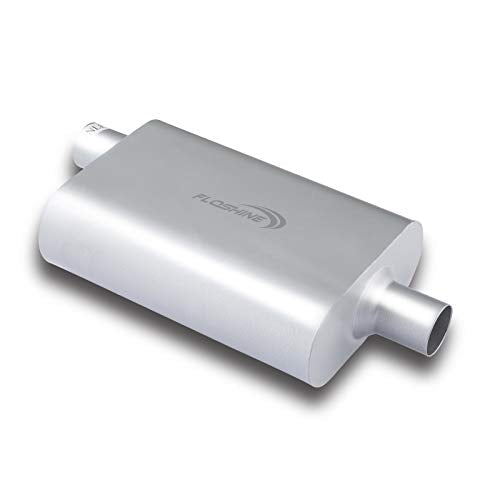 Universal Mufflers Dual Chamber 2" offset inlet (ID) 2" center outlet (ID) Performance Automotive Muffler Exhaust FH42041 - size: 2"