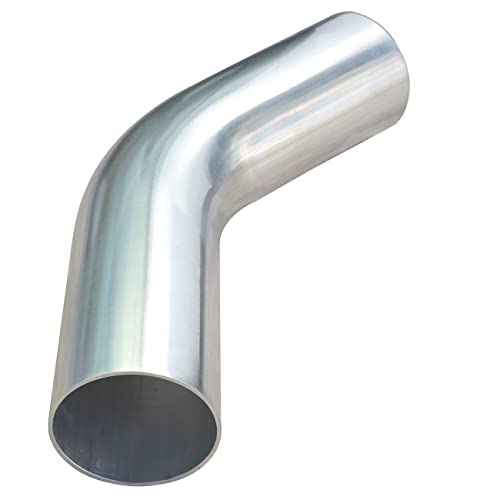 1.5" (38mm) OD 45 Degree Aluminum Elbow Pipe Intercooler Pipe Air Intake Tube, 1.5D Radius, Aluminum Alloy Tube High polished (45 Degree, OD 1.5" (38mm)) - color: 45 Degree, size: OD 1.5" (38mm)