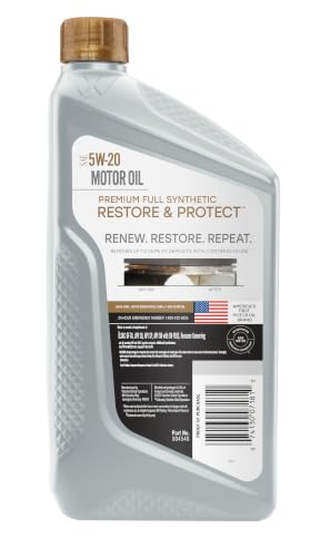 Valvoline Restore & Protect Full Synthetic 5W-20 Motor Oil 1 Quart - size: 1 QT, style: Restore & Protect