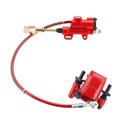 PRO BAT Rear Brake Master Cylinder Caliper With Brake Pad Assembly - color: Red