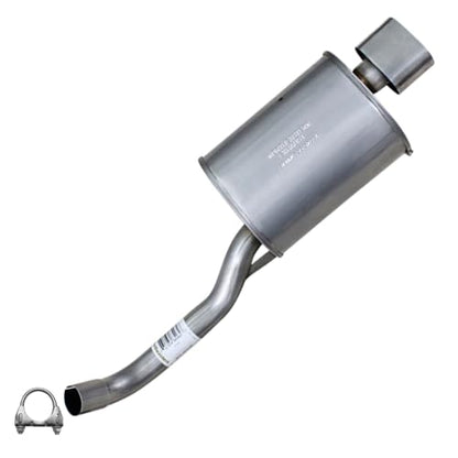 Exhaust Rear Muffler Compatible for 2012-2017 Fiat 500 1.4L | Stainless Steel | Northeastern Exhaust | Free Clamp Included | Automotive Replacement Part - color: Rear Muffler