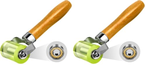 LUMITECO Bearings Equipped Automotive Car Audio Sound Deadening Application Wheel Roller, Heat Abatement Mat Wallpaper Application PU Smoothing Tool Seam Roller (Pack of 2) - size: Basic Version (Pack of 2)