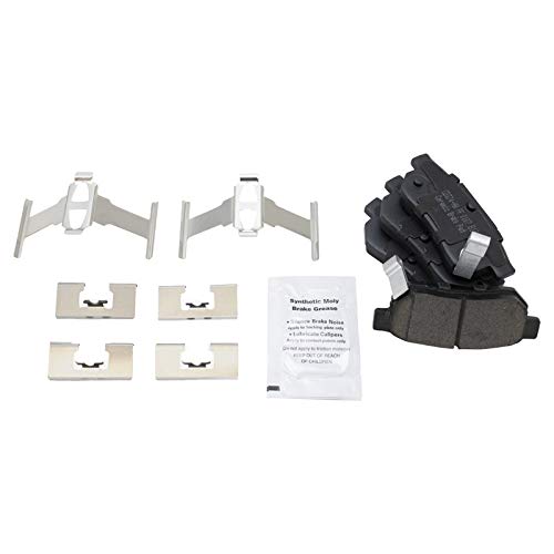TRQ Front and Rear Brake Pad and Rotor Set Ceramic - style: BKA11166