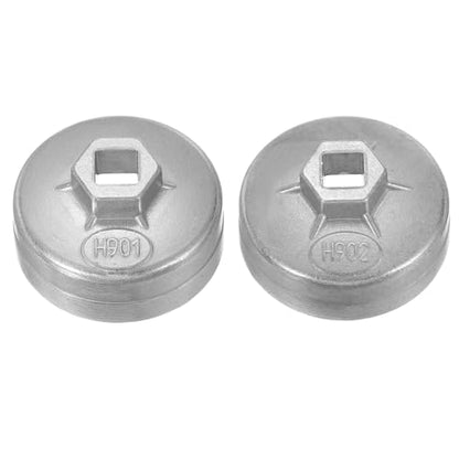 HARFINGTON 2pcs Oil Filter Cap 14 Flute 65/67mm Inner Dia 1/2" Square Drive - size: 14 Flute 65/67mm