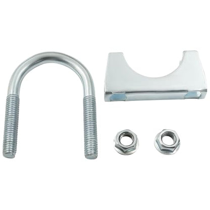 1-1/2'' U Bolt Muffler Exhaust Clamp with Saddle Style Pack of 2 - size: 1-1/2",2PCS