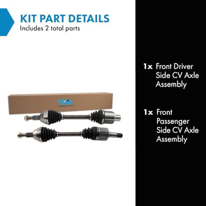 TRQ Front Driver and Passenger Side CV Axle Assembly Set 2 Piece - style: CSA33045