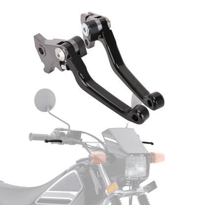 Motorcycle Brake Clutch Lever Pivot Levers Set Adjustable CNC for TTR 125 TTR125 L/LE 00-23 TW200 91-23 XT250 08-23 WR250R 07-20 WR250X 07-17 Dirt Pit Bike Black - color: Black