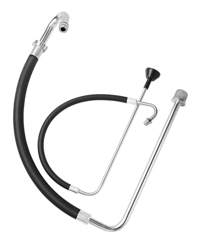 VEVOR Suction Hose Tube and Reflux Line Sets, Aluminum Alloy an Rubber Suction Hose and Reflux Line Set, Paint Sprayers Tool Part, Compatible with Multiple Airless Spraying/Line Painting Machine - size: 2 Pack