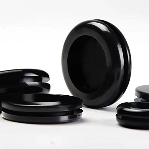 Vrupin 188 Pieces Rubber Grommet Kit – Rubber Plugs for Round Holes, Wiring, Electrical, Plumbing, and More - size: 7 Sizes-Black