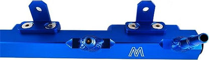 Blue Billet Alum Fuel Rail Compatible with 1997-2001 1998 1999 2000 Jeep Wrangler TJ Cherokee XJ 4.0L - size: Blue