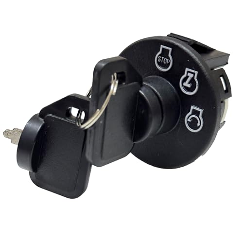 117-2221 Ignition Switch with Key 3 Position 5 Terminals for Zero Z Master Time Cutter SS ZS Series Titan Exmark Lazer Z Quest Next Toro Zero Turn Mower Parts Power Switchs 137-4100 - color: 117-2221