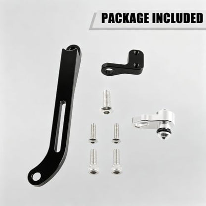 Anodized LSA Billet Throttle Cable Bracket Sliding Connection Fit for Lokar Throttle Cables - High Boost Ready, All Necessary Hardware Included