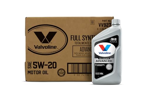 Valvoline Advanced Full Synthetic SAE 5W-20 Motor Oil 1 QT, Case of 6 - size: 1 QT, Pack of 6, style: Advanced Protection