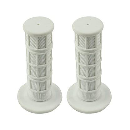 FLYPIG Universal 22mm 7/8" Motorcycle Handlebar Grips Bike Grips Non Slip Rubber Hand Grips for Honda Yamaha Suzuki Kawasaki KLX CRF YZF XR Polaris Arctic Cat Off Road Dirt Bike Handle Grips - color: white