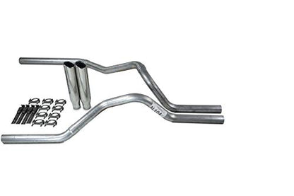 Truck Exhaust Kits - ShopLine Dual Exhaust System 2.5" Aluminized Pipe - color: Rolled Edge Polished